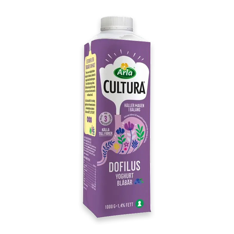 Yoghurt Dofilus Blåbär 1,4% Laktosfri 1000g Arla Cultura®