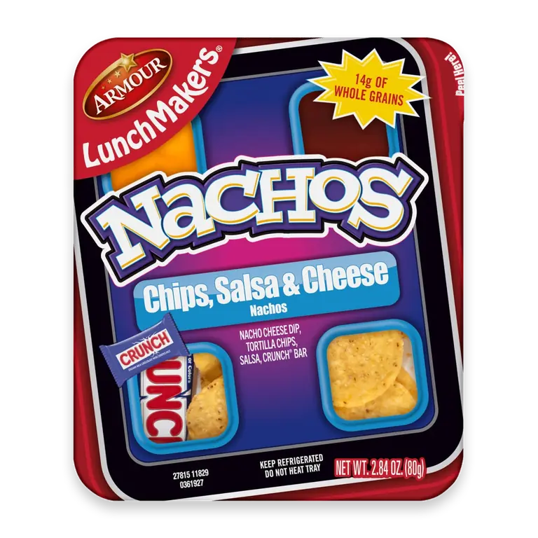 LunchMakers Chips Salsa & Cheese Nachos Meal Kit with Candy