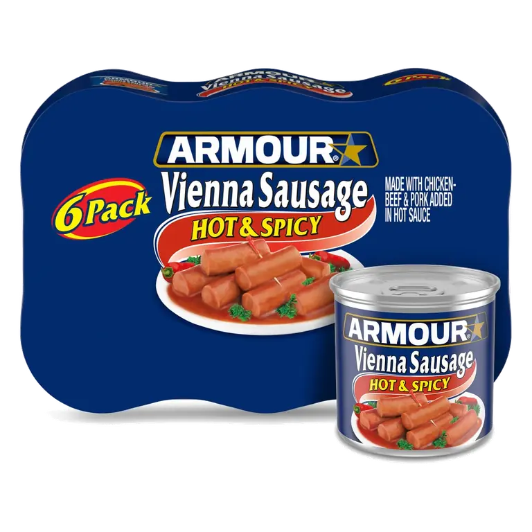 Star Vienna Sausage, Hot & Spicy Flavored, Canned Sausage