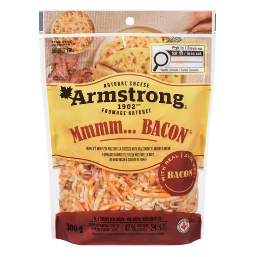Shredded Cheese Blend With Bacon Bits 300 g