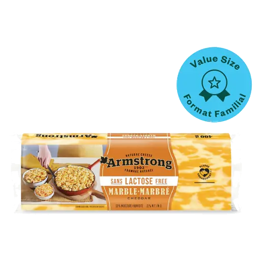 Lactose-Free Marble Cheese Cheddar Value Size 600 g