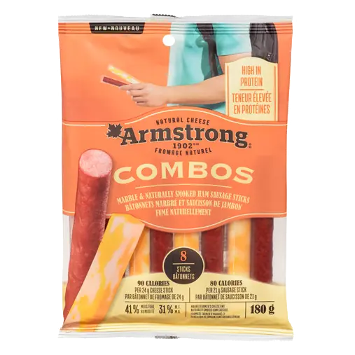 Marble & Naturally Smoked Ham Sausage Sticks Combos 180 g