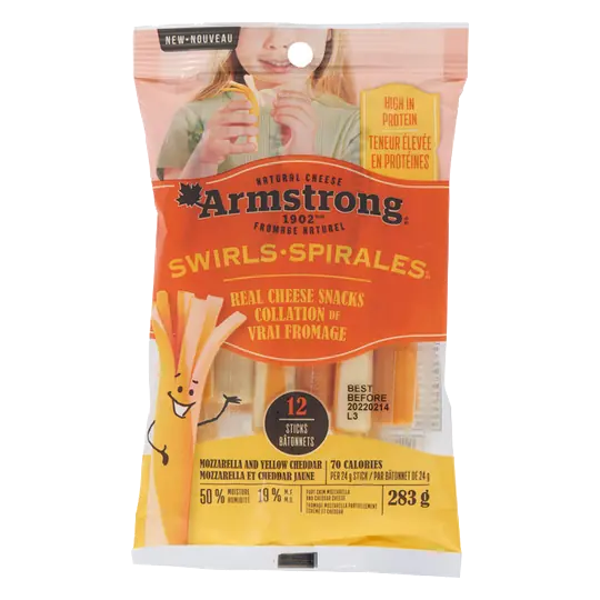Swirl Cheese Mozzarella & Yellow Cheddar 283 g
