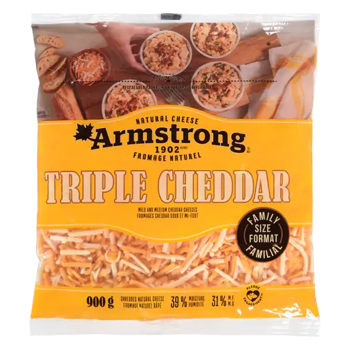 Triple Cheddar Blend Cheese Shreds 900 g