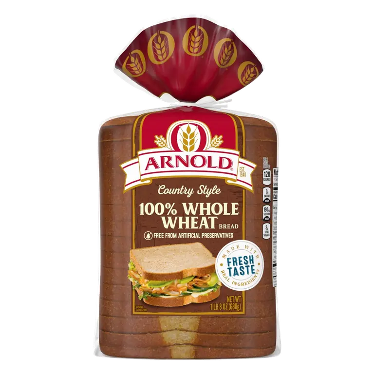 100% Whole Wheat Country Style Bread, 100% Whole Wheat