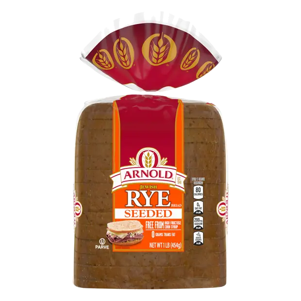 Seeded Jewish Rye Bread Sliced
