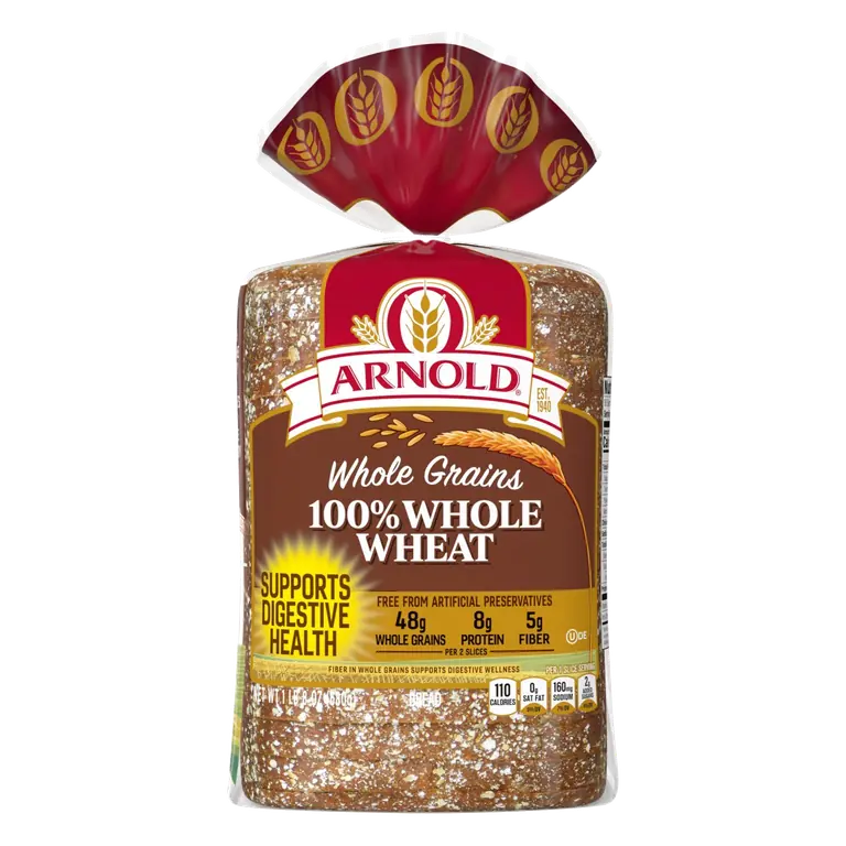 Whole Grains 100% Whole Wheat Bread