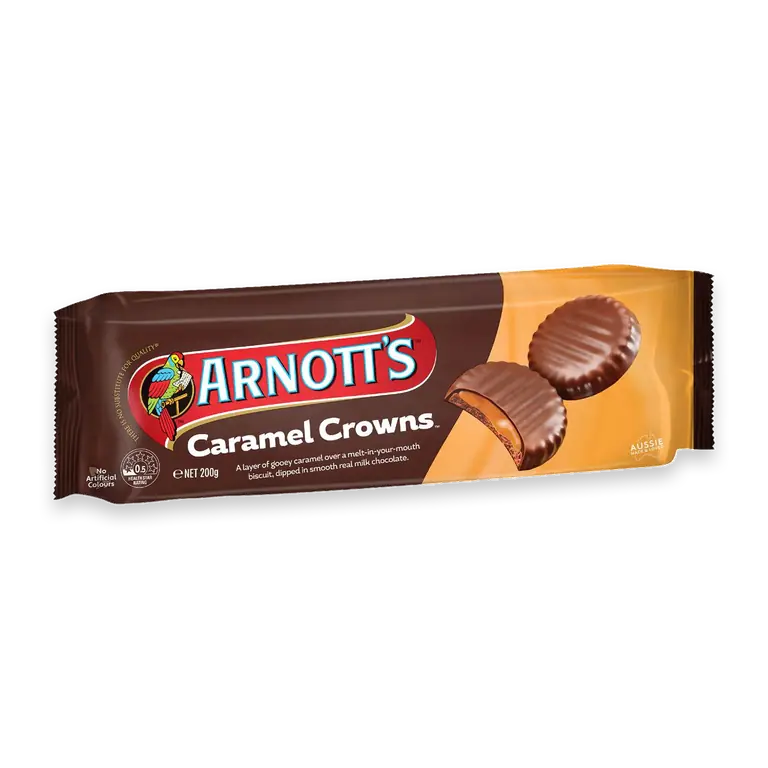 Caramel Crown Chocolate Biscuits