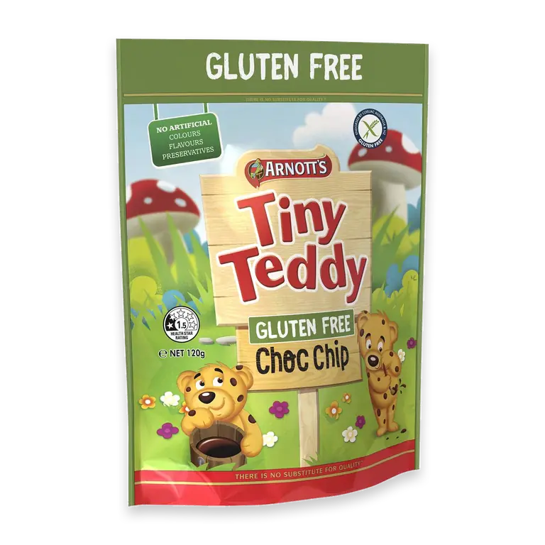Gluten Free Tiny Teddy Choc Chip Biscuits