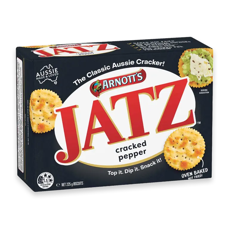 Jatz Cracked Pepper Cracker Biscuits
