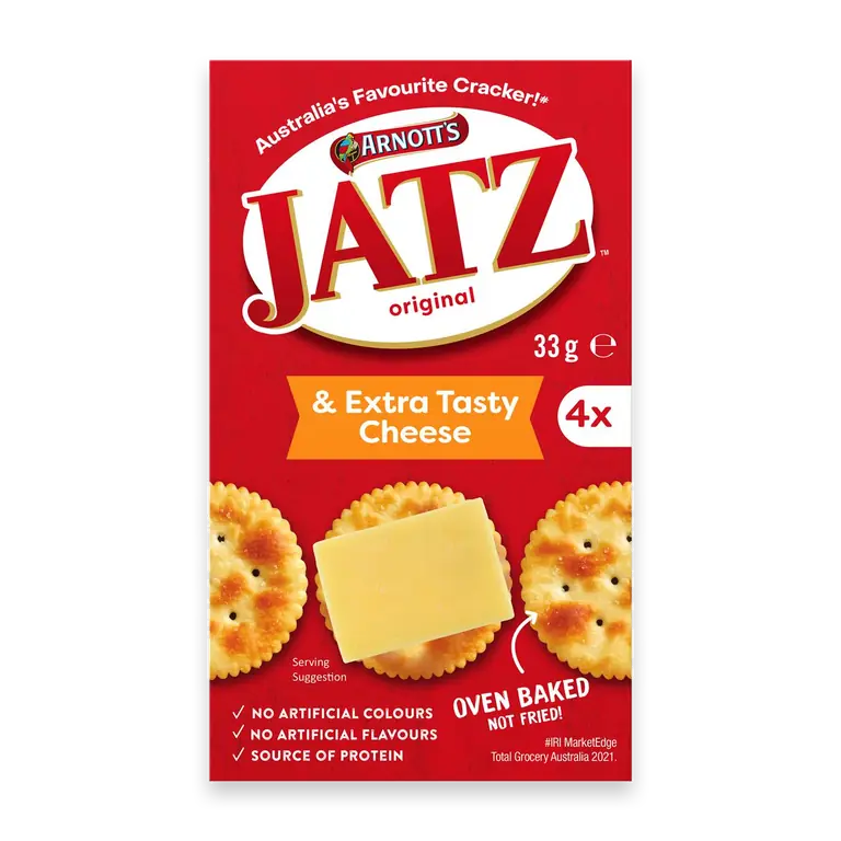 Jatz Cracker Biscuits & Extra Tasty Cheese