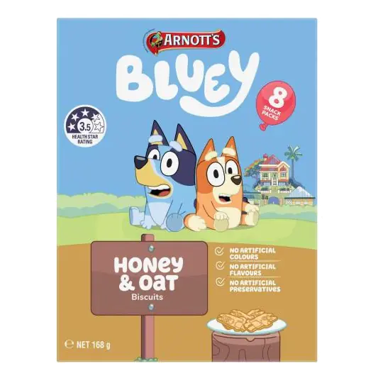Multipack Bluey Honey Oat Biscuits