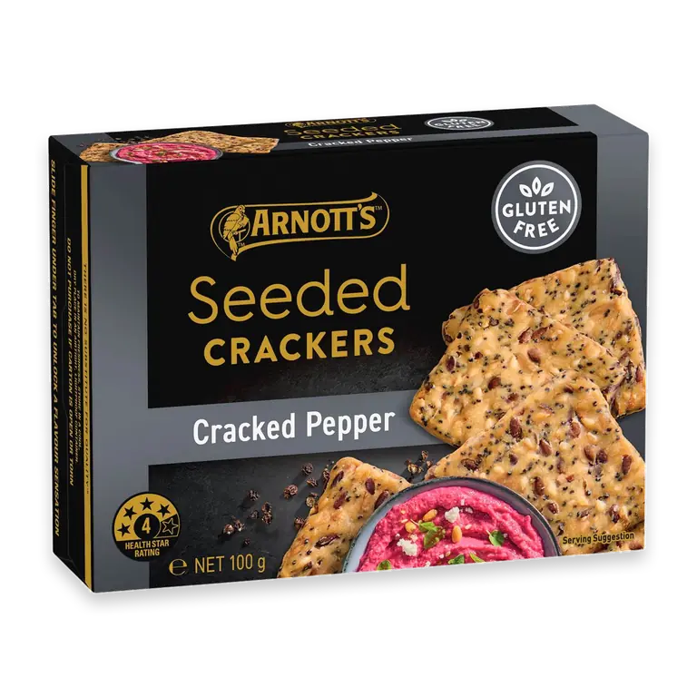 Seeded Crackers Black Pepper