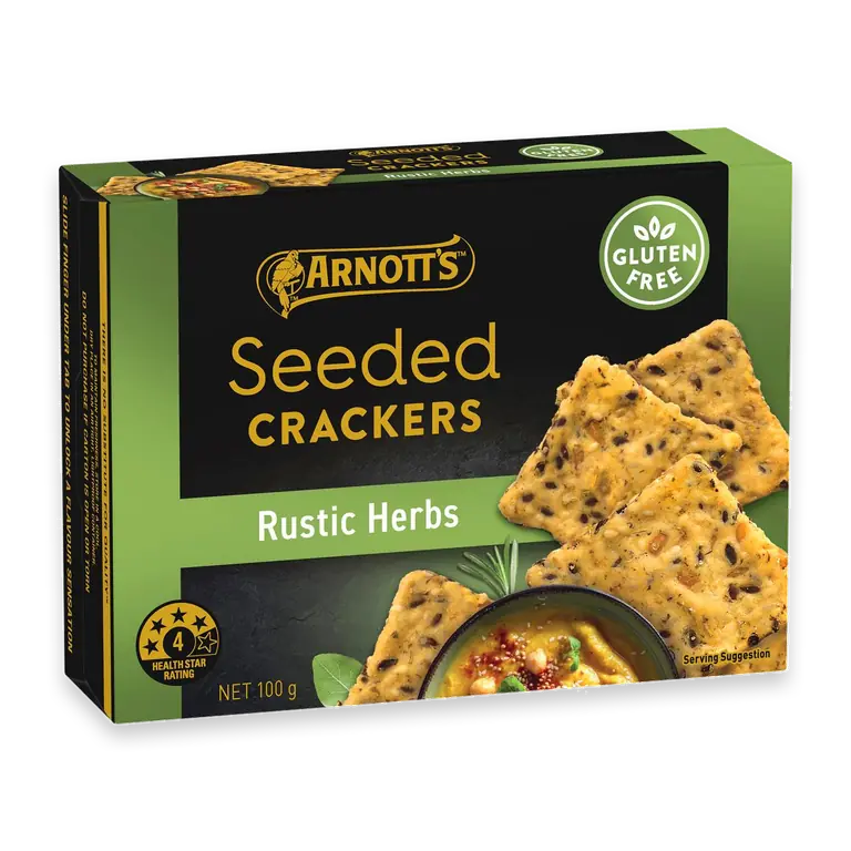 Seeded Crackers Rustic Herbs
