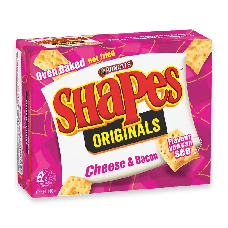 Shapes Cheese & Bacon Cracker Biscuits