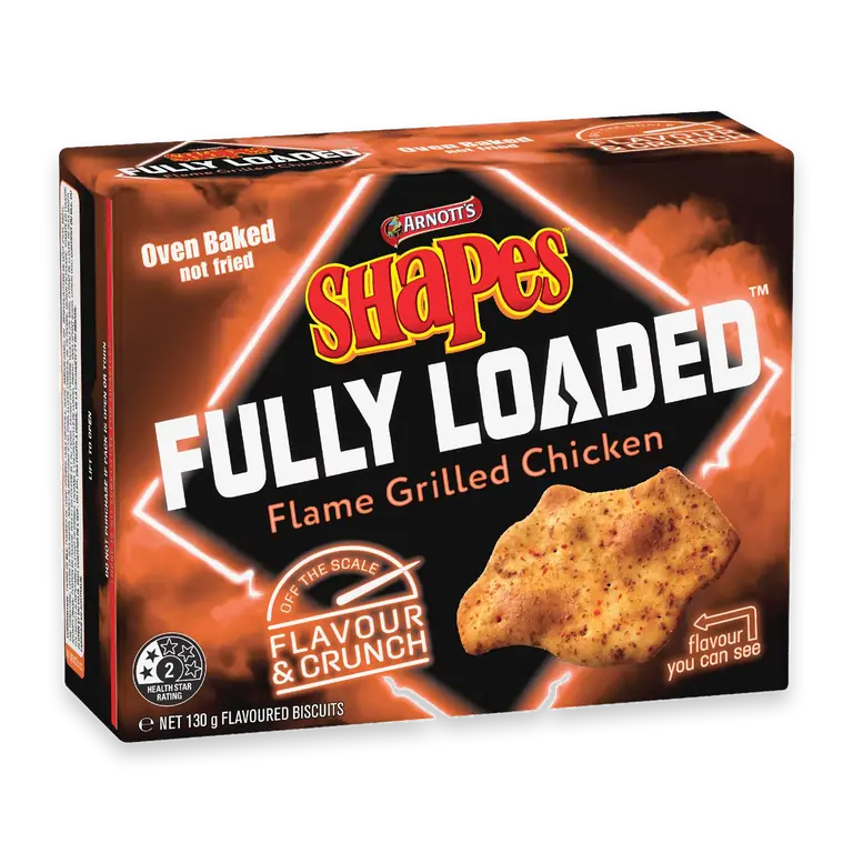 Shapes Fully Loaded Flame Grilled Chicken Crackers