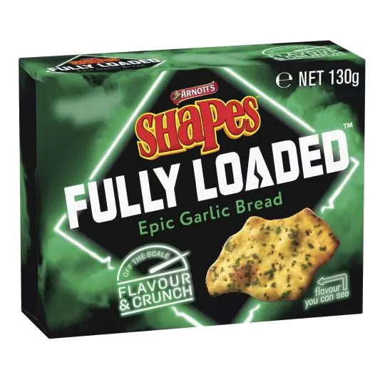 Shapes Fully Loaded Garlic Bread Cracker Biscuits