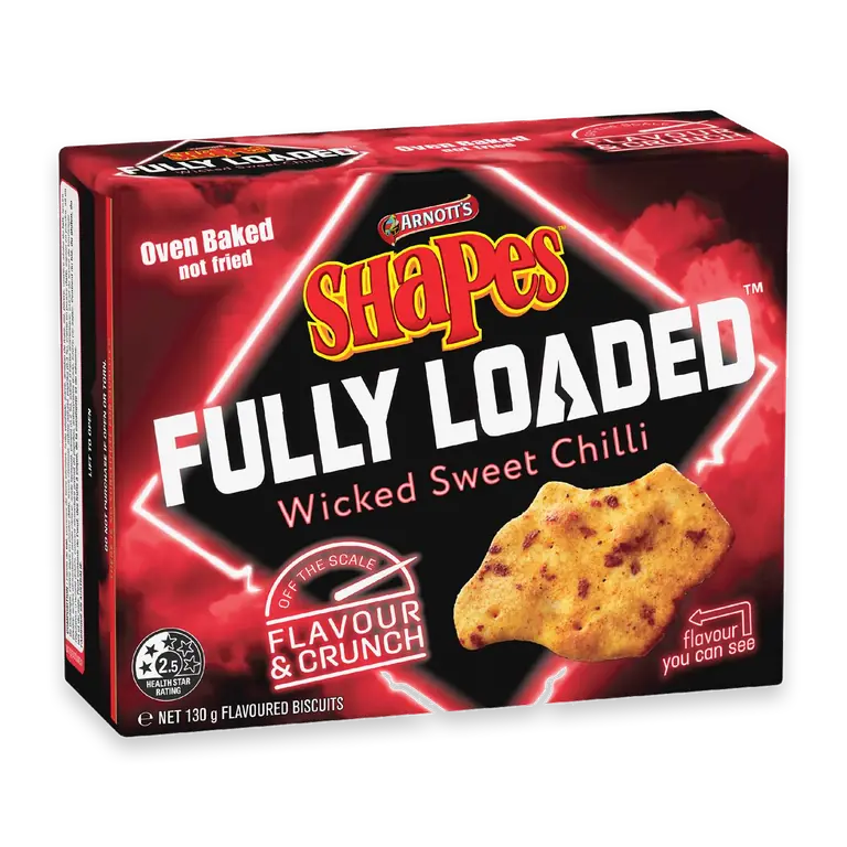 Shapes Fully Loaded Wicked Sweet Chilli Cracker Biscuits