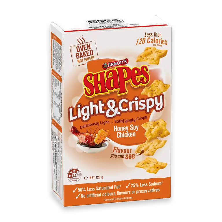 Shapes Light & Crispy Honey Soy Chicken Crackers