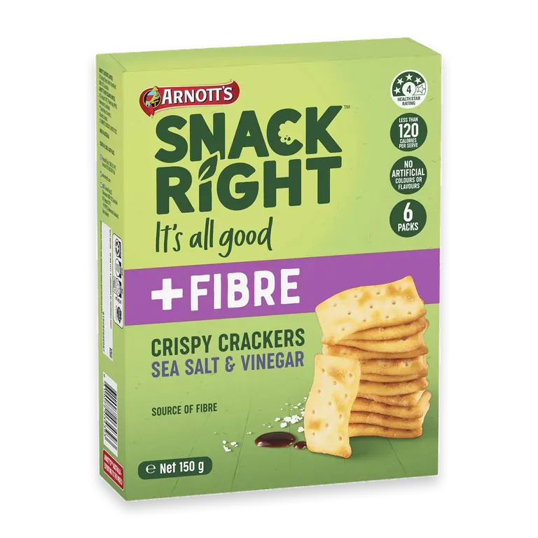 Snack Right Crispy Cracker Biscuits Sea Salt & Vinegar