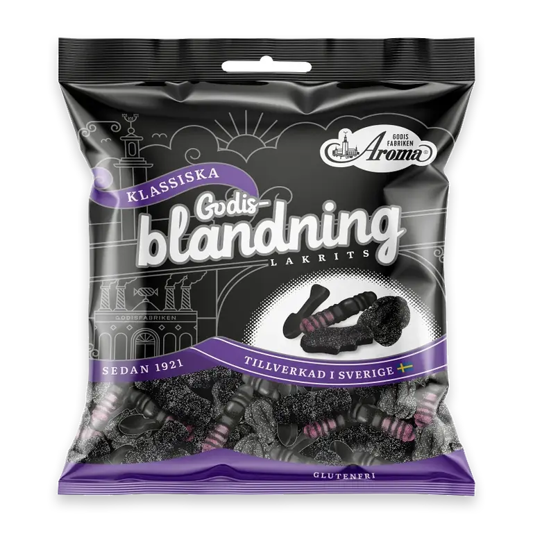 Godisblandning Lakrits 115g