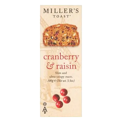 Miller's Toast Cranberry & Raisin