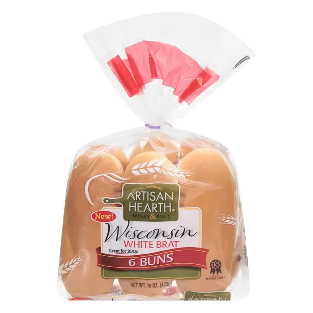 Village Hearth Wisconsin White Brat Buns