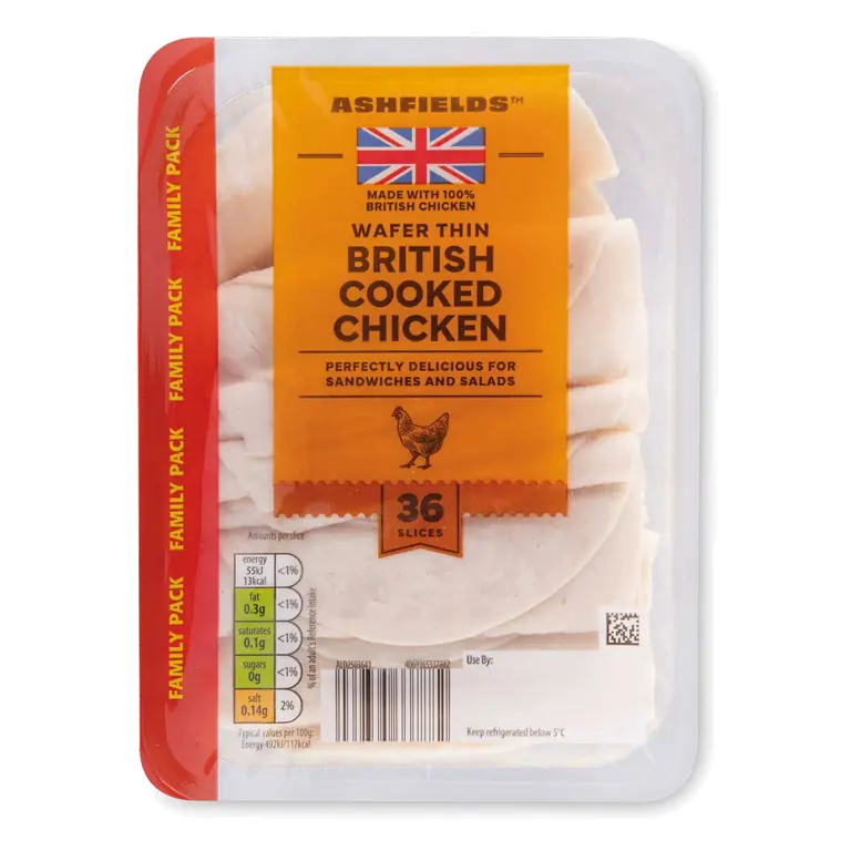 British Wafer Thin Roast Chicken Family Pack 36 Slices
