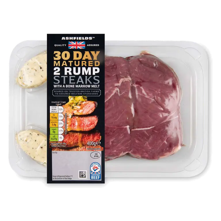 30 Day Matured Rump Steaks with a Bone Marrow Melt 2 Pack
