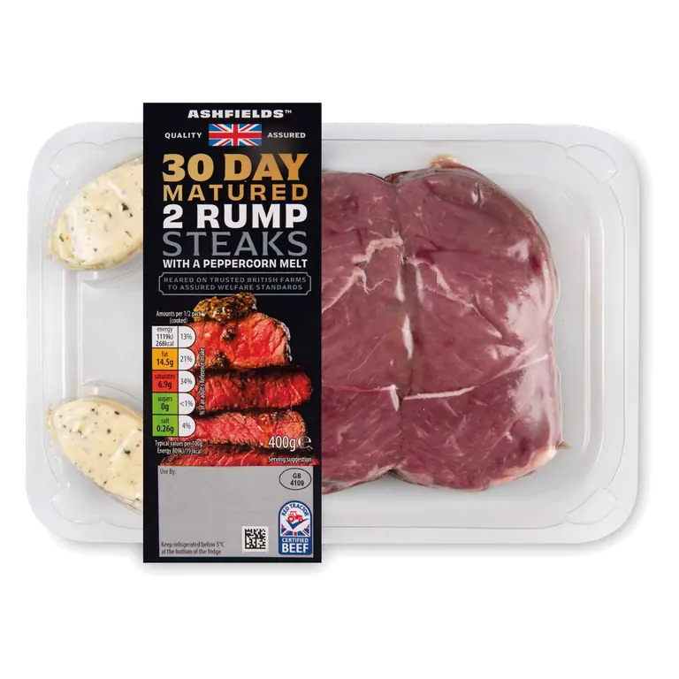 30 Day Matured Rump Steaks with a Peppercorn Melt 2 Pack