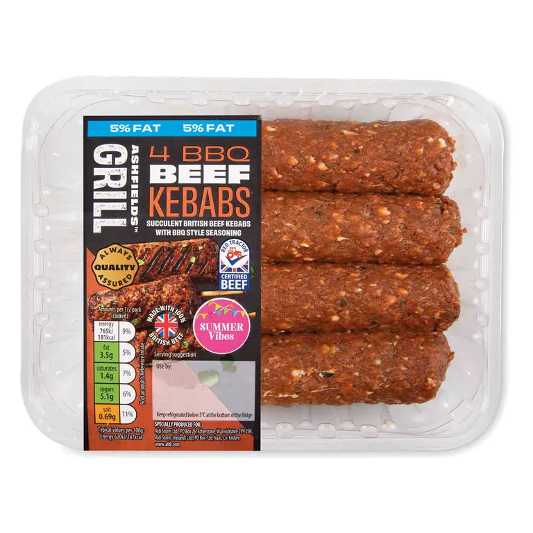5% Fat BBQ Beef Kebabs 4 Pack