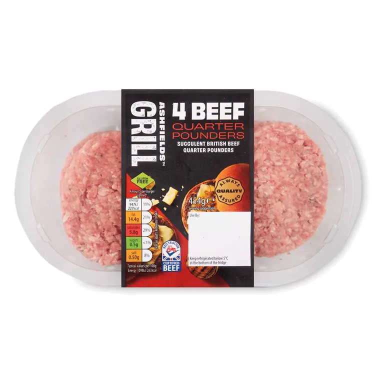 British Beef Quarter Pounders 4 Pack
