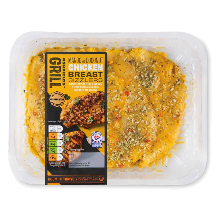 Mango & Coconut Marinated Chicken Breast Sizzlers