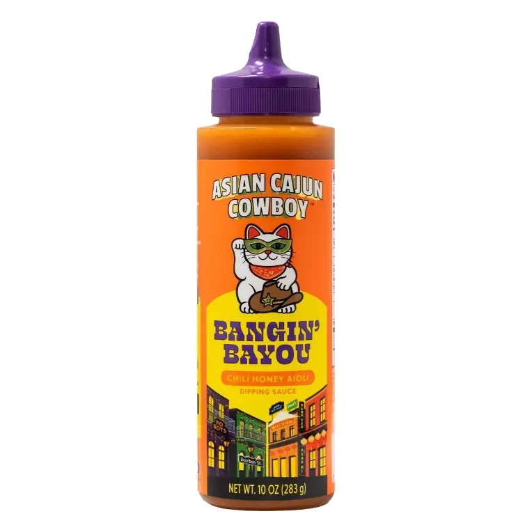 Asian Cajun Cowboy Bangin' Bayou Chili Honey Aioli Dipping Sauce, 10oz