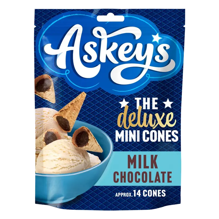 Deluxe Mini Cones Choc 6X70 G