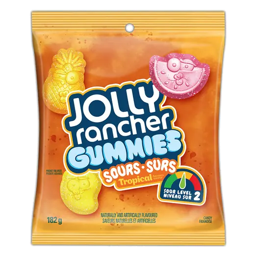 Jolly Rancher Gummies Candy Tropical Sour 182 g