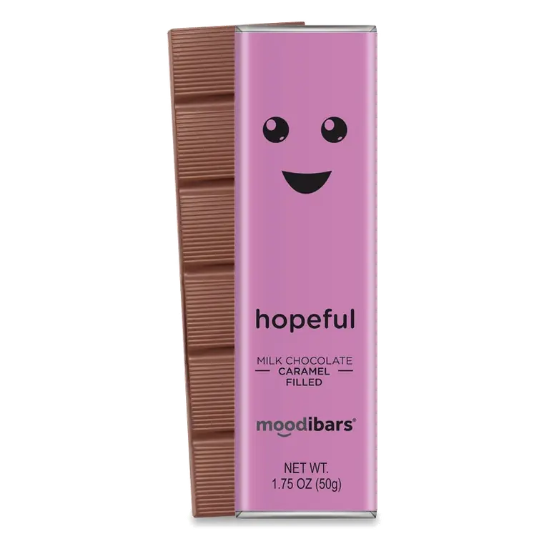 Astor Hopeful Moodibar, Caramel Filled Milk Chocolate Bar 1.75oz Bar