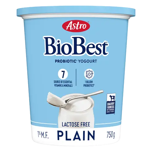 BioBest Lactose-Free 1% Probiotic Yogurt Plain 750 g