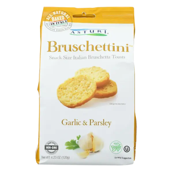 Garlic & Parsley Bruschettini Snack Size Italian Bruschetta Toasts