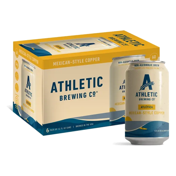 Athletic Brewing Company Cerveza Atletica Non-Alcoholic Beer Light Copper, 6pk/12 fl oz Cans