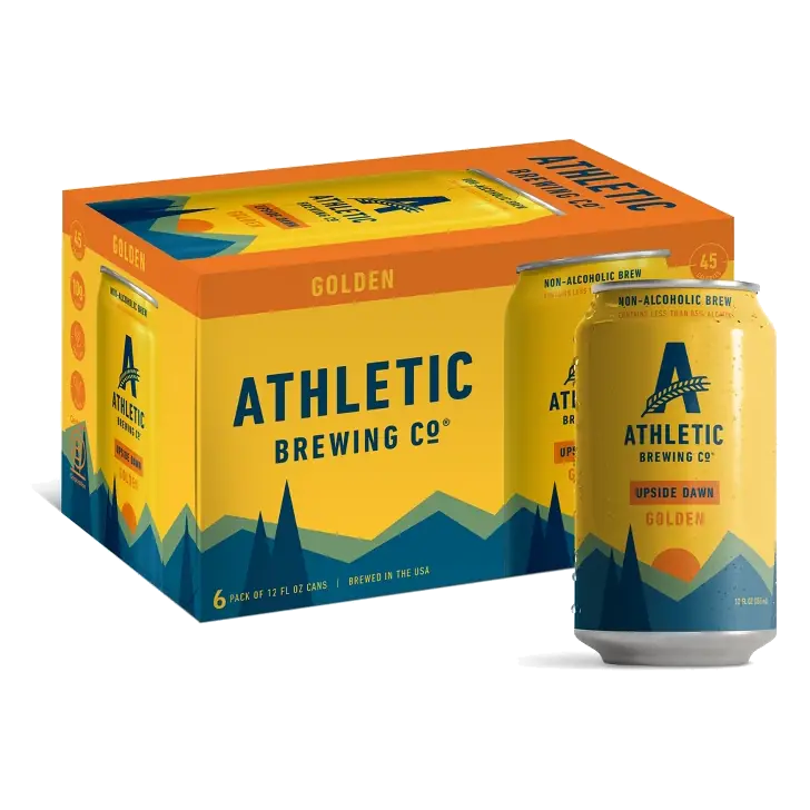 Athletic Brewing Company Upside Dawn Non-Alcoholic Beer Golden Ale, 6pk/12 fl oz Cans