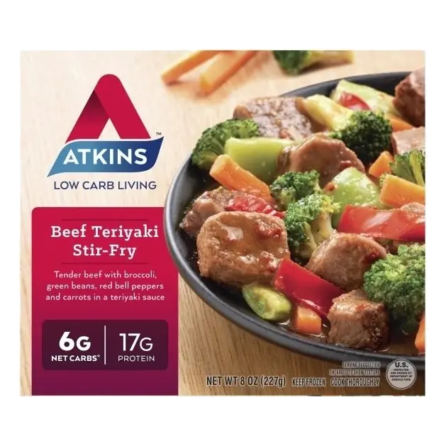Beef Teriyaki Stir-Fry Tender Beef with Broccoli, Green Beans, Red Bell Peppers and Carrots in a Teriyaki Sauce