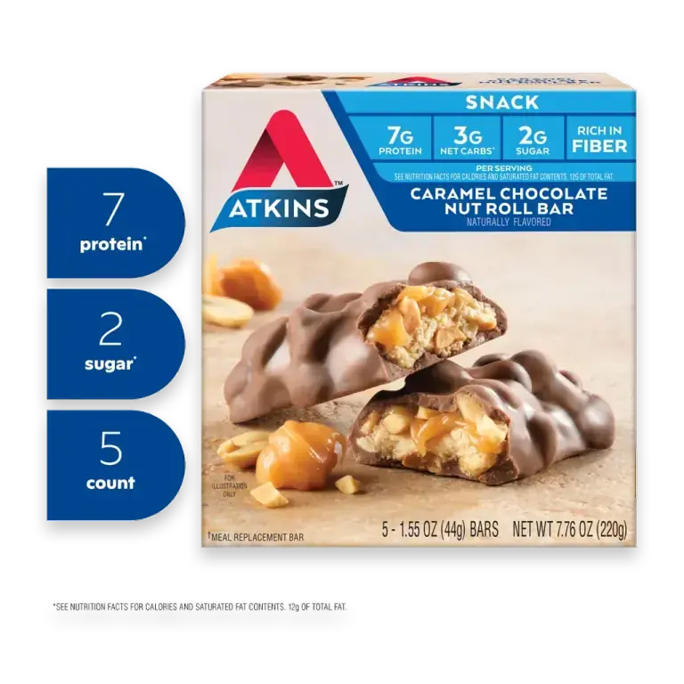 Caramel Chocolate Nut Roll Snack Protein Bar