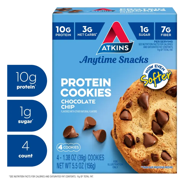 Chocolate Chip Flavored Snack Protein Cookies