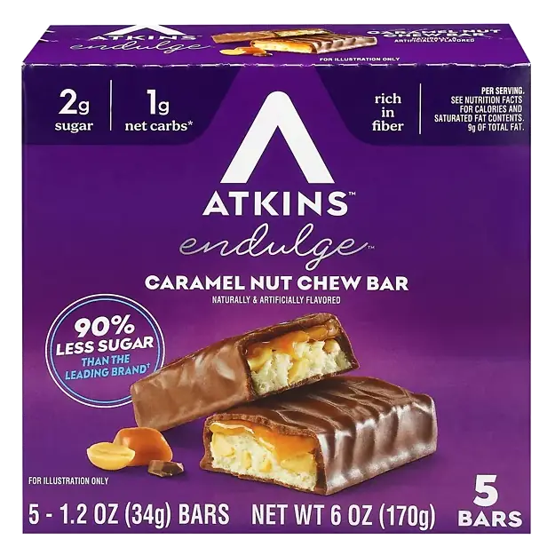 Endulge Caramel Nut Chew Bars