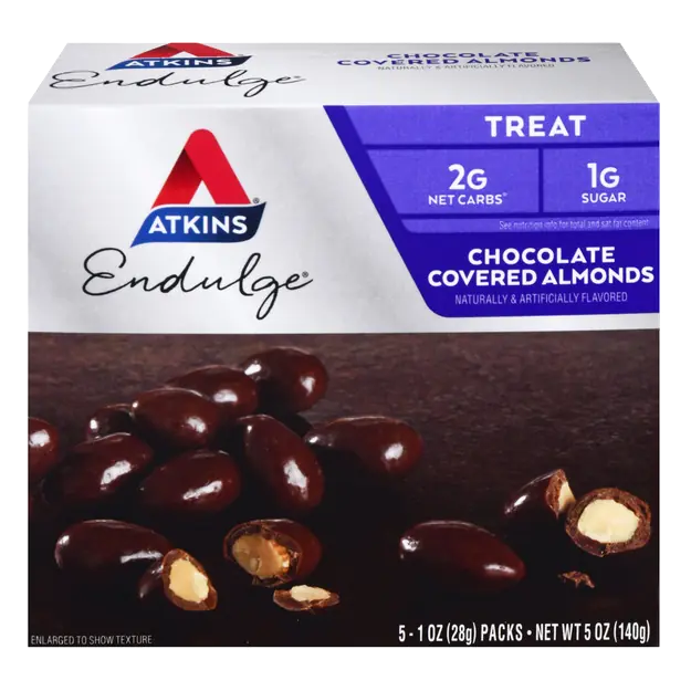 Atkins Endulge Treat Chocolate Covered Almonds 5-1 oz Packs