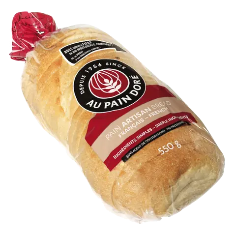 White Bread Sliced Artisan 550 g (frozen)