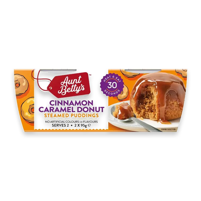 Steamed Pudding Pots Cinnamon Caramel Donut