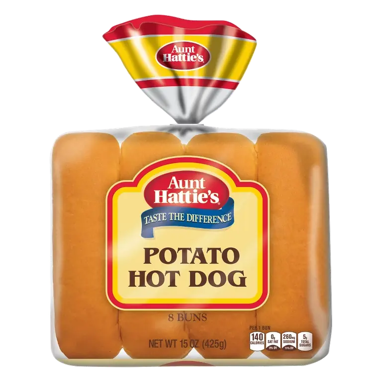 Aunt Hattie's Potato Hot Dog Buns, 15oz/8ct