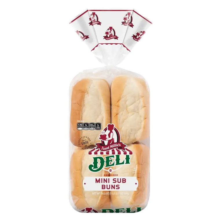 Aunt Millie's Mini Sub Buns, 18.5oz/8ct: Dairy-Free, Cholesterol Free